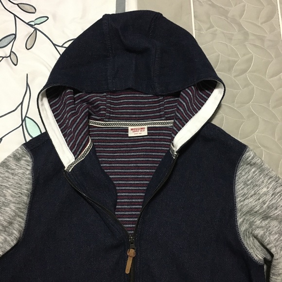 Blue/grey zip hoodie, M - Picture 4 of 5